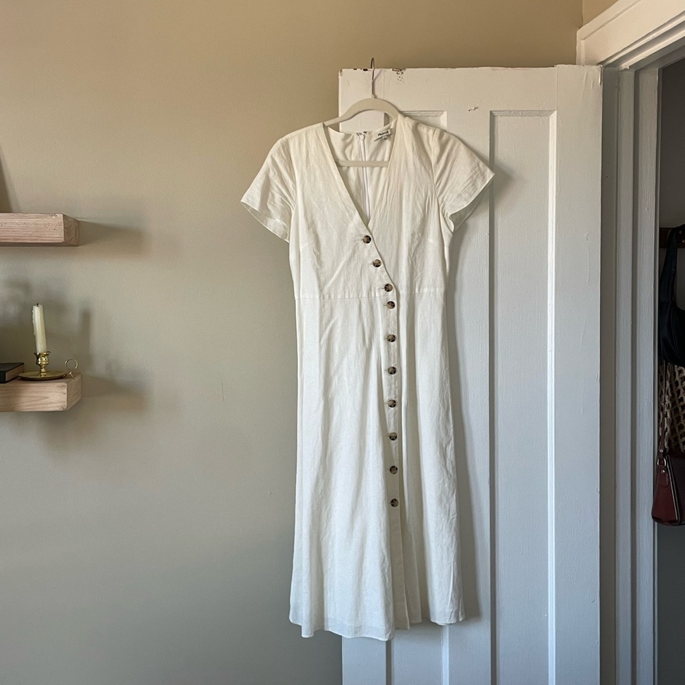 Madewell Linen Button Dress